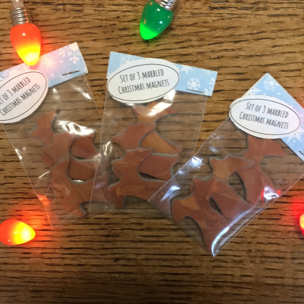 Handmade reindeer magnets